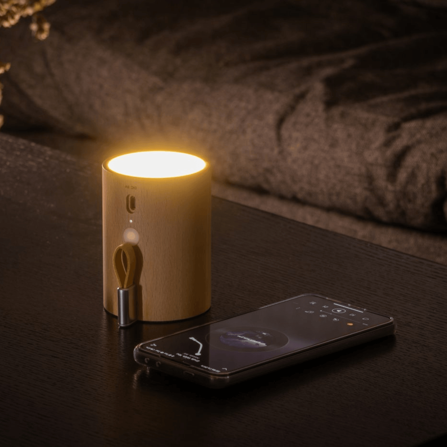 Gingko Electronics Drum Light Bluetooth Speaker - Beech