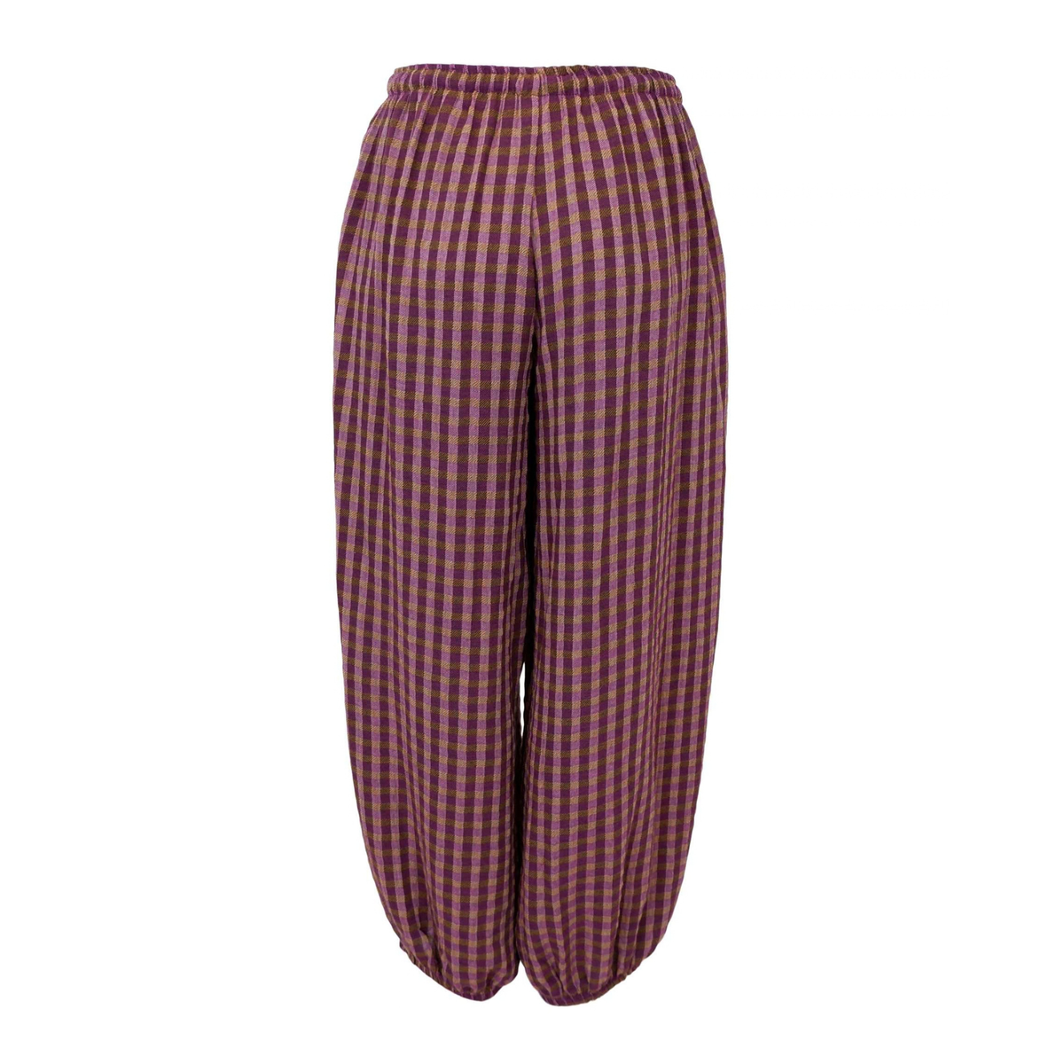 Malle Balloon Trousers - Violet Check