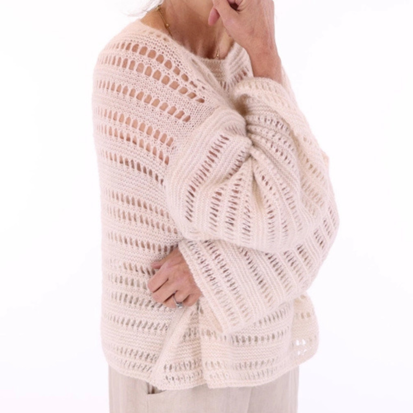 Alpaca Blend Sienna Jumper - Cream