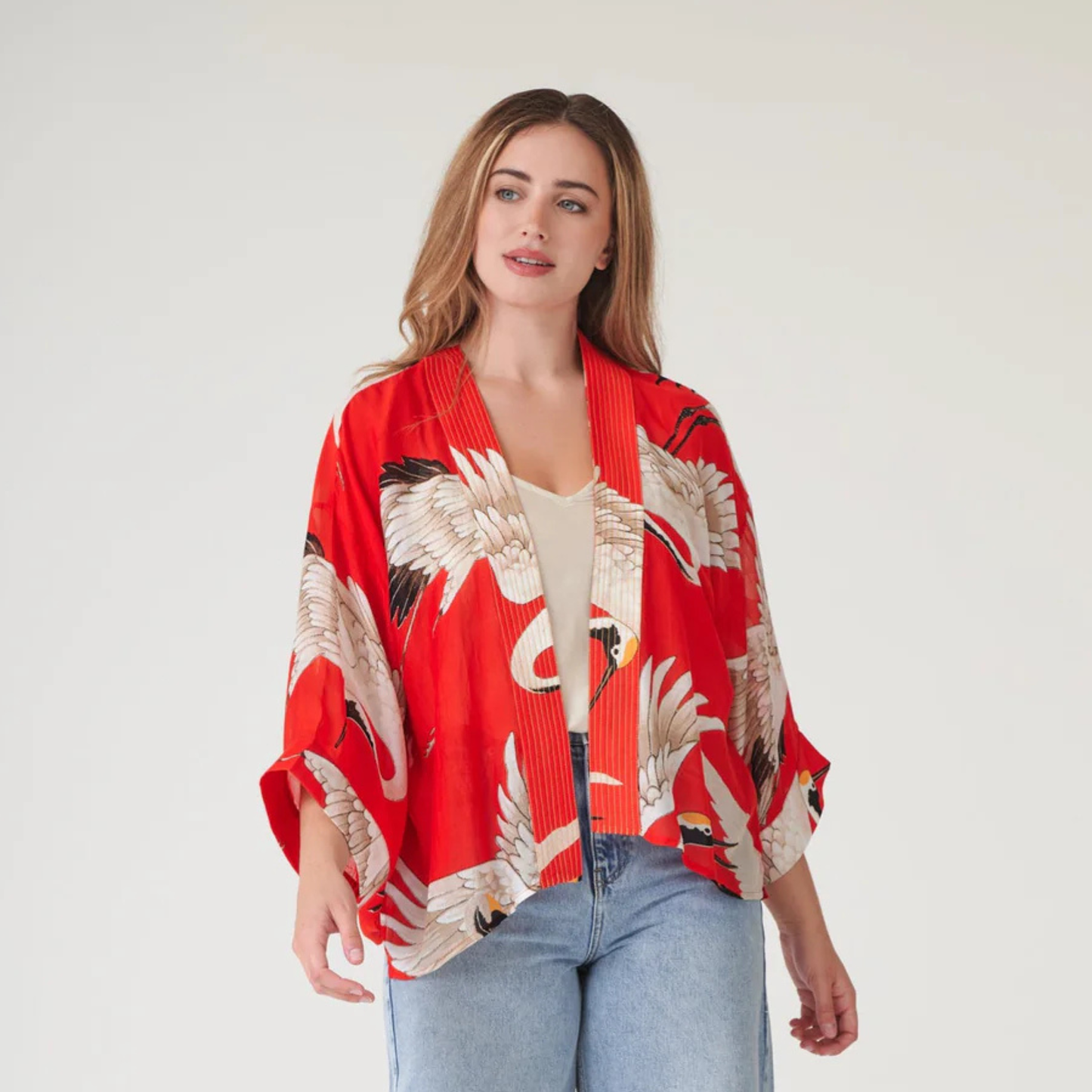 Kimono - Stork Scarlet Red