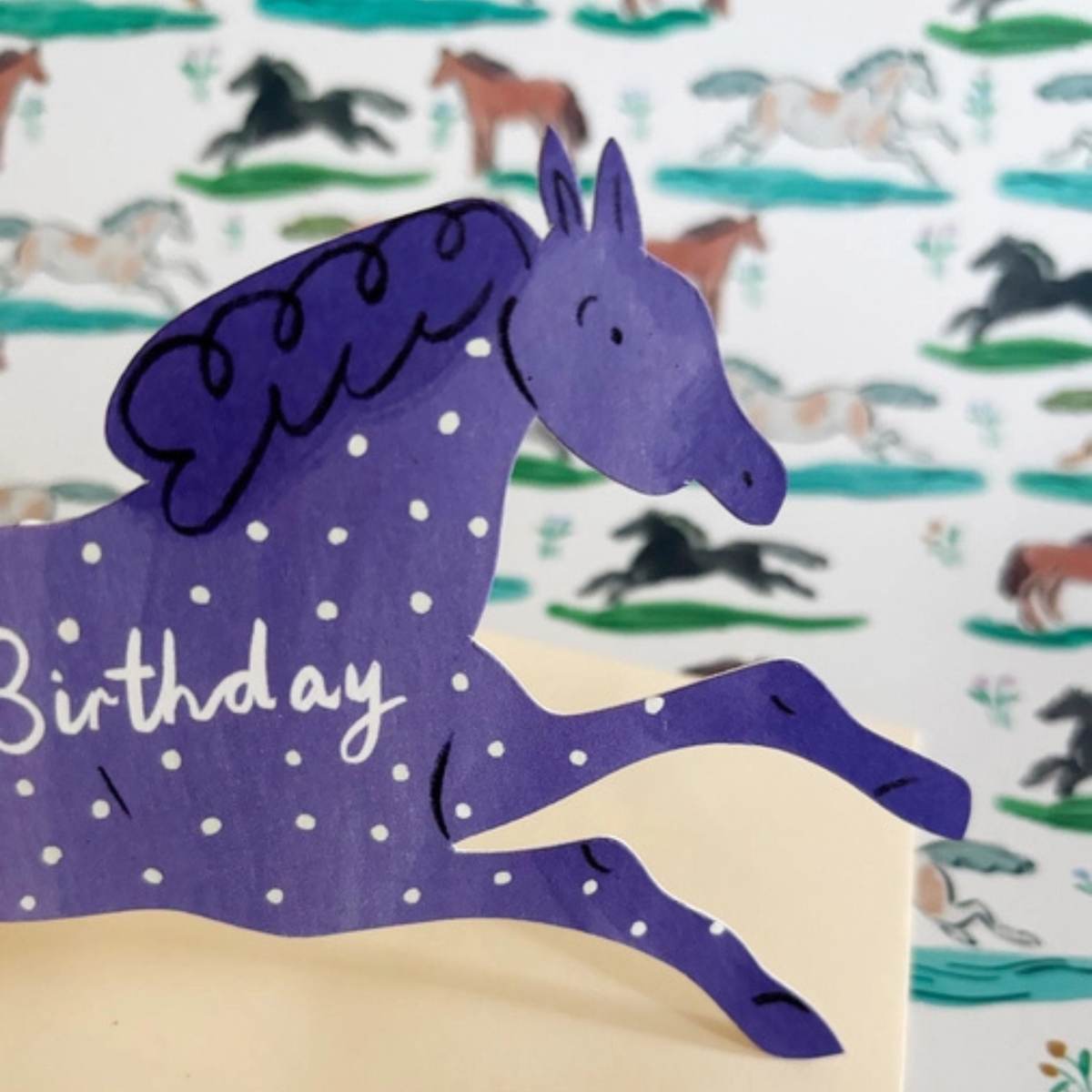 Greetings Card - Wild Horse Birthday