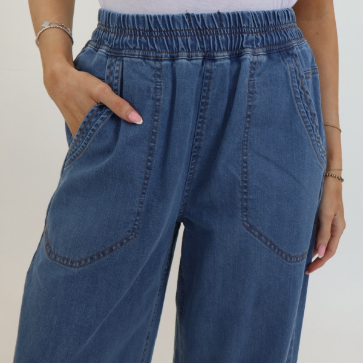 Cropped Jeans - Light Denim