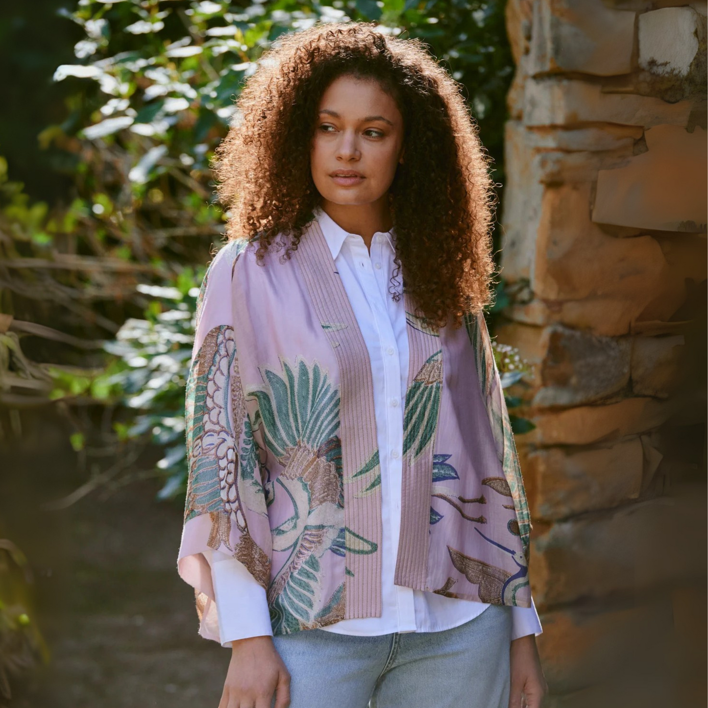 Kimono - Crane Plaster Pink
