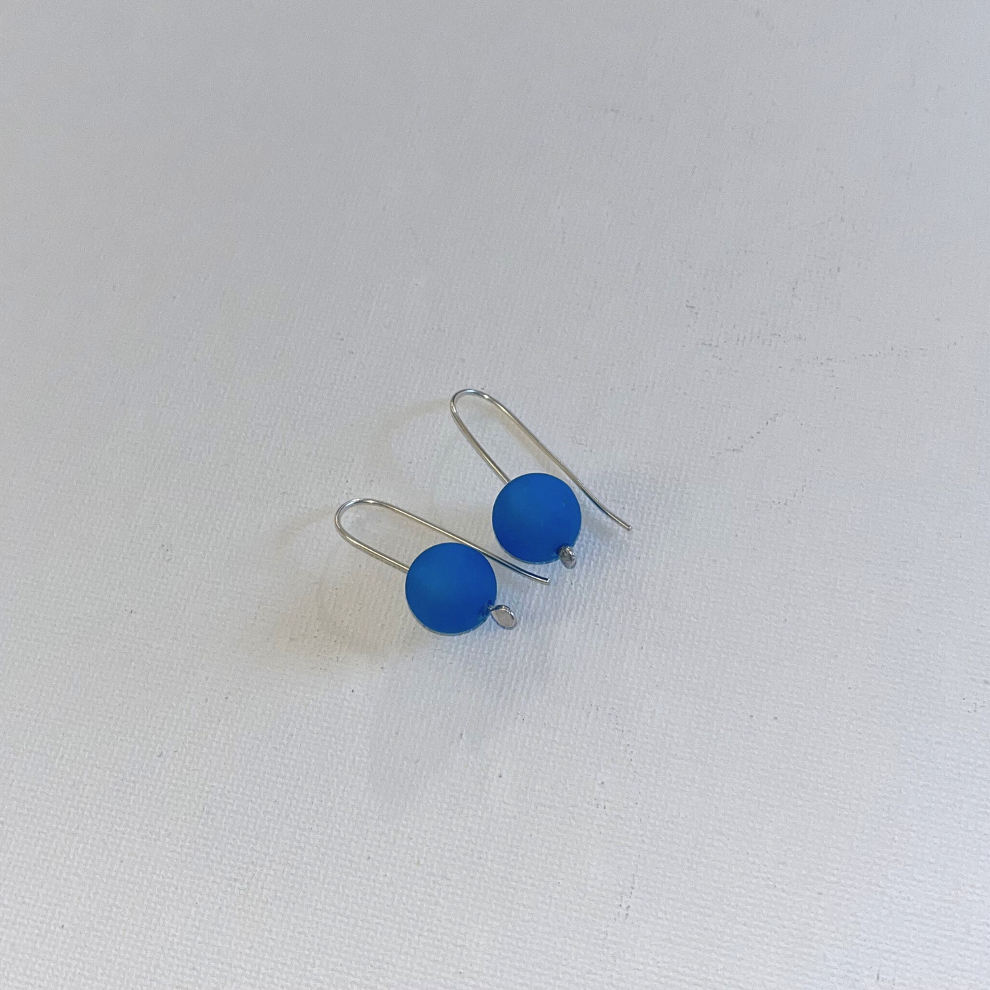 Resin Drop Earrings - Bright Blue