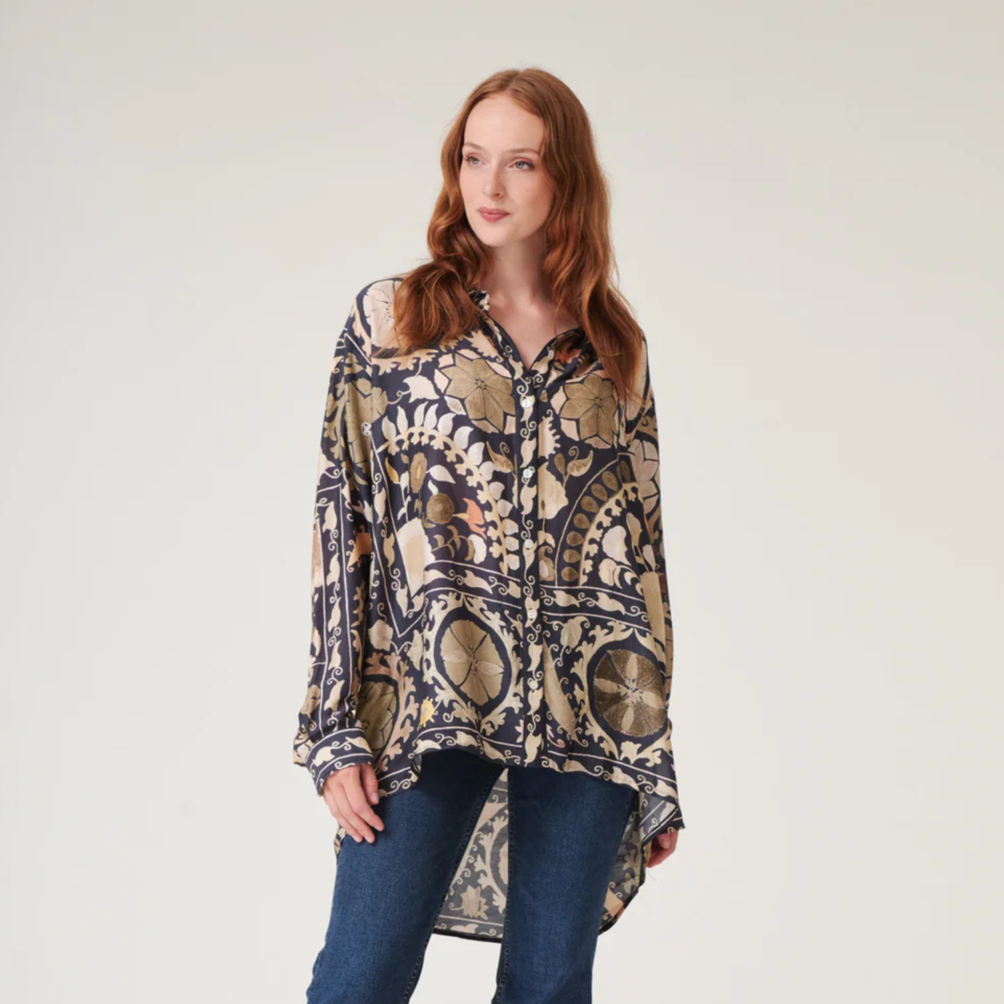 Oversized Shirt - Susani Charcoal
