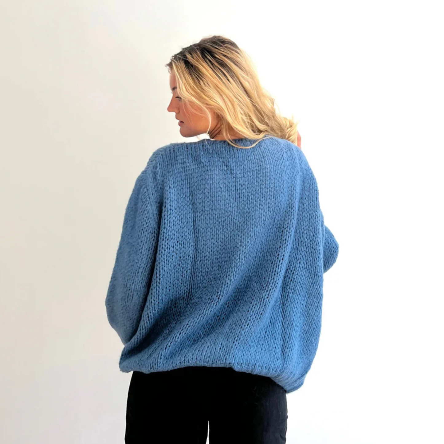 Smila Mohair Cardigan - Denim Blue