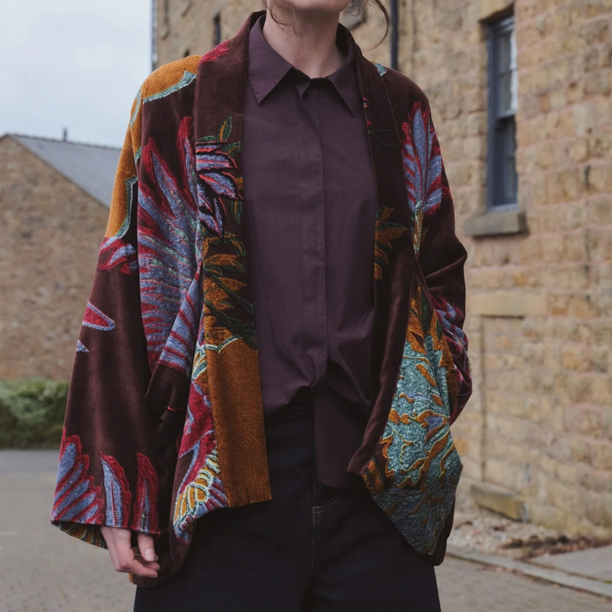 Velvet Pocket Jacket - Crane Brown