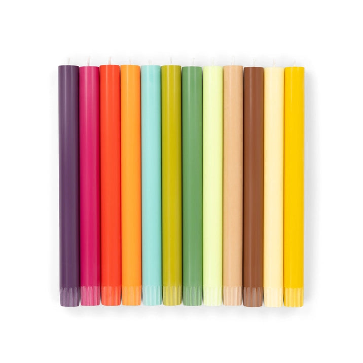 British Colour Standard Dinner Candles - Pack of 6