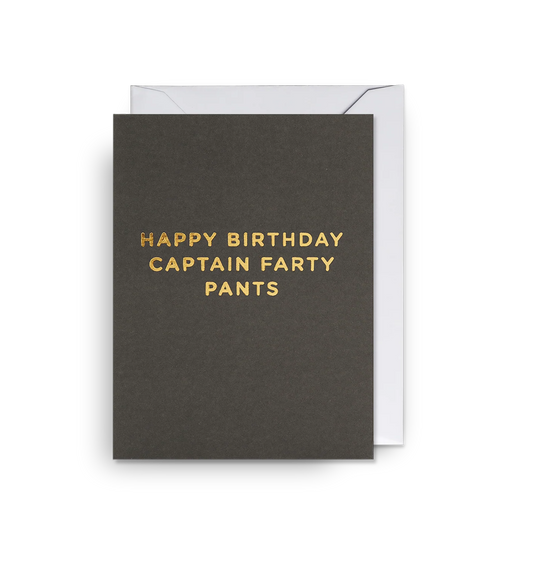 Mini Greetings Card - Captain Farty Pants
