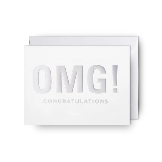 Mini Greetings Card - OMG! Congratulations