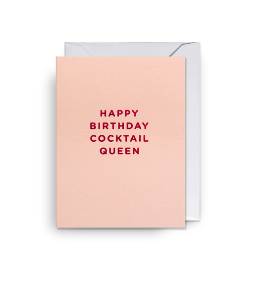 Mini Greetings Card - Cocktail Queen