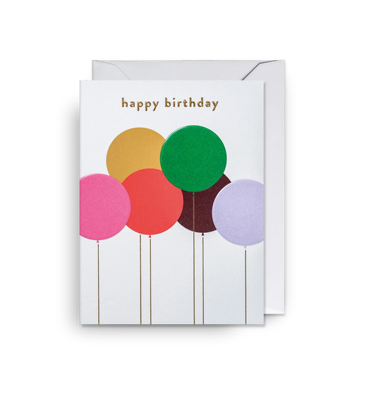Lagom Mini Card - Happy Birthday Balloons