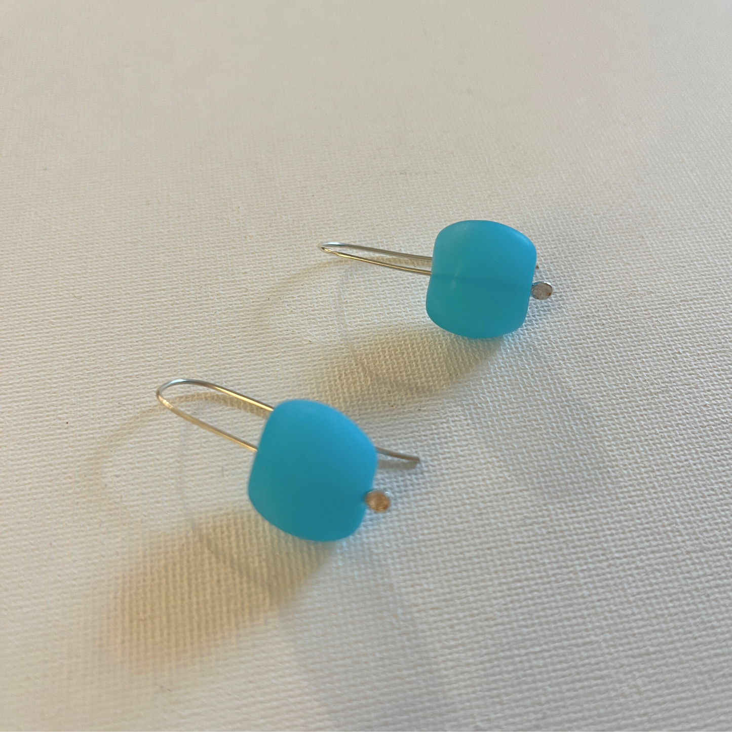 Glass Drop Earrings - Turquoise