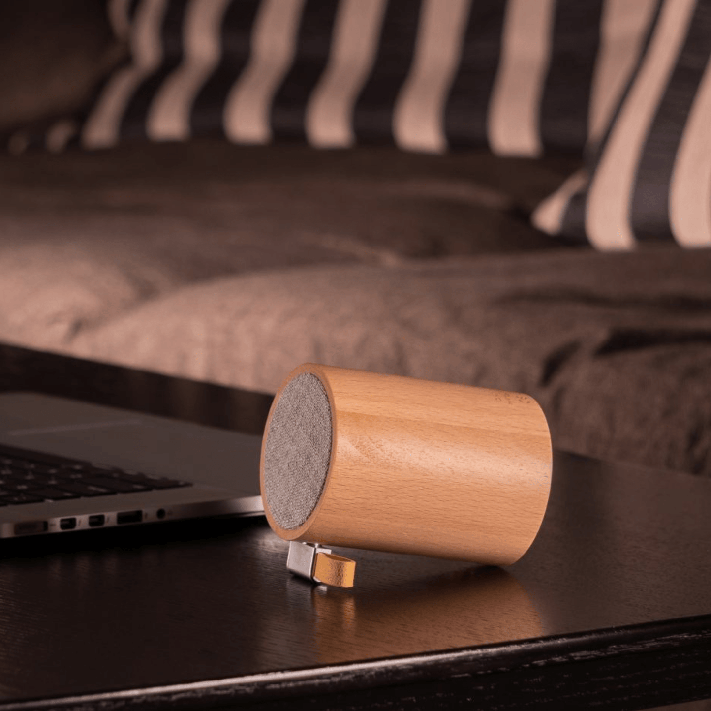 Gingko Electronics Drum Light Bluetooth Speaker - Beech