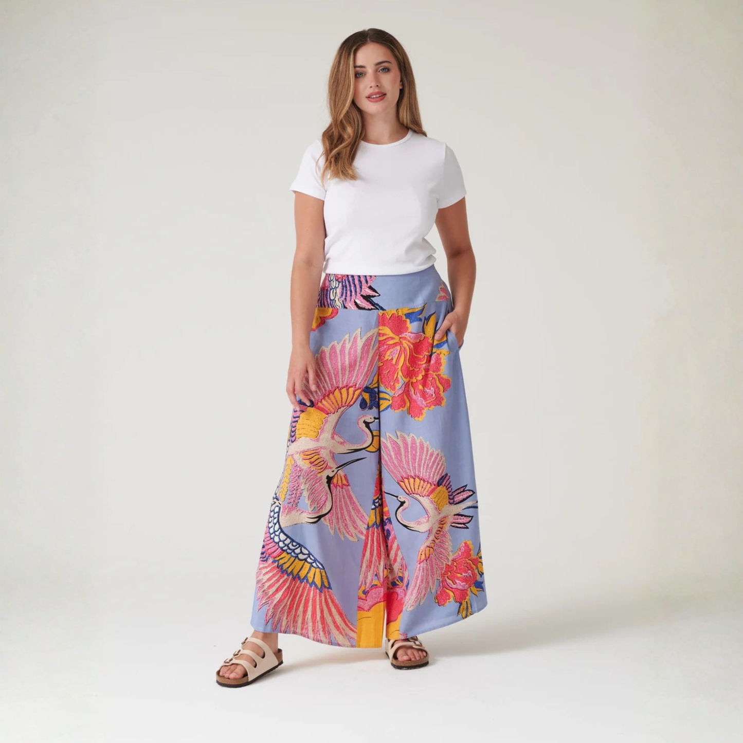 Palazzo Pants - Crane Periwinkle