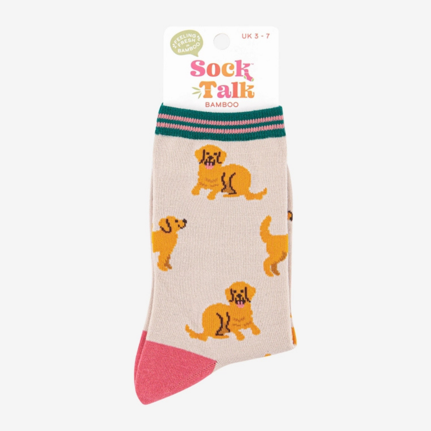 Sock Talk Bamboo Socks - Golden Retriever Dog Print