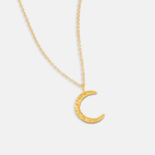 Gold Chain Necklace - Crescent Moon