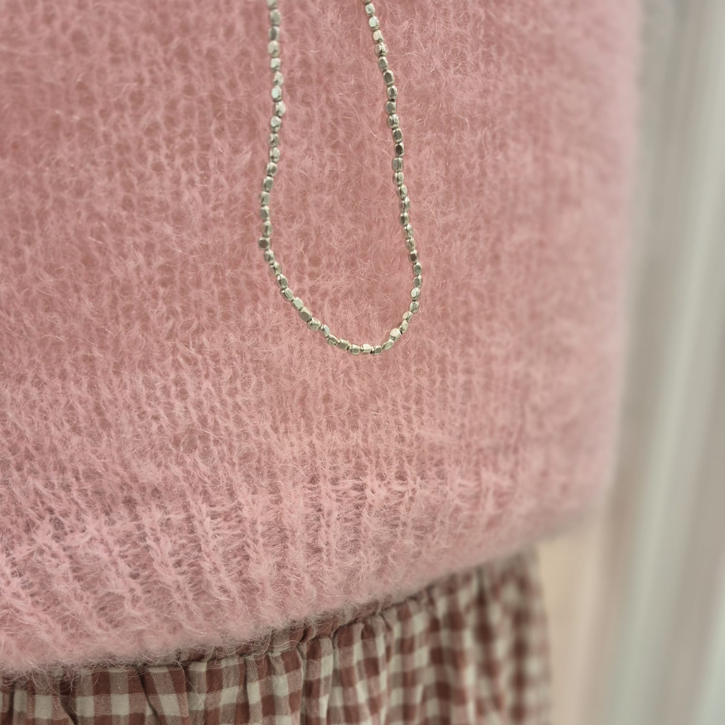 Astrid Mohair Cropped Vest - Pastel Pink