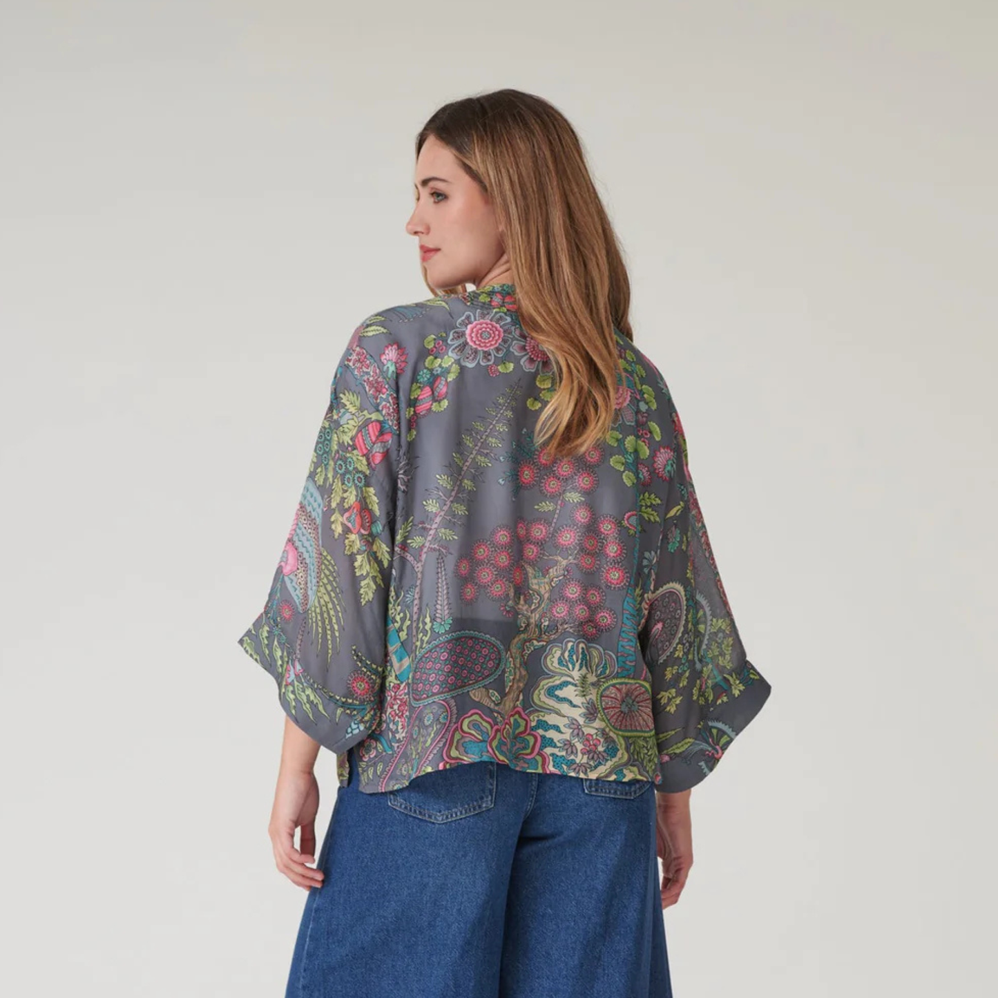 Kimono - Boho Garden Grey