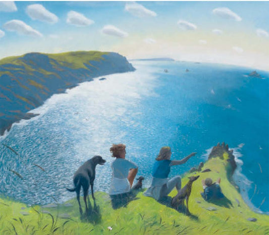 Greetings Card - On The Cornish Cliffs