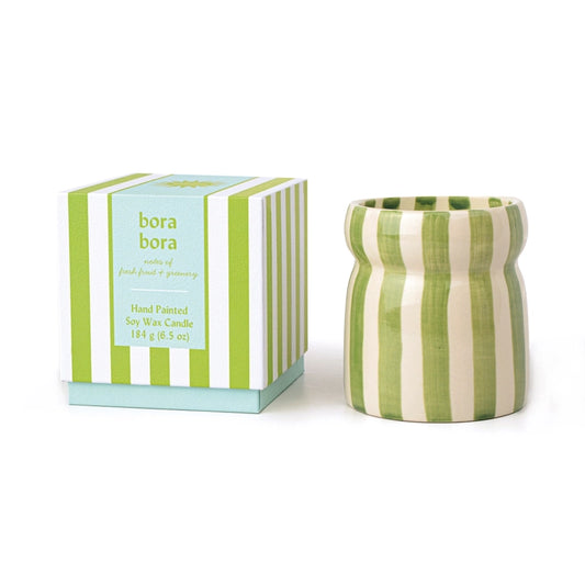 Cabana Stripe Candle - Bora Bora