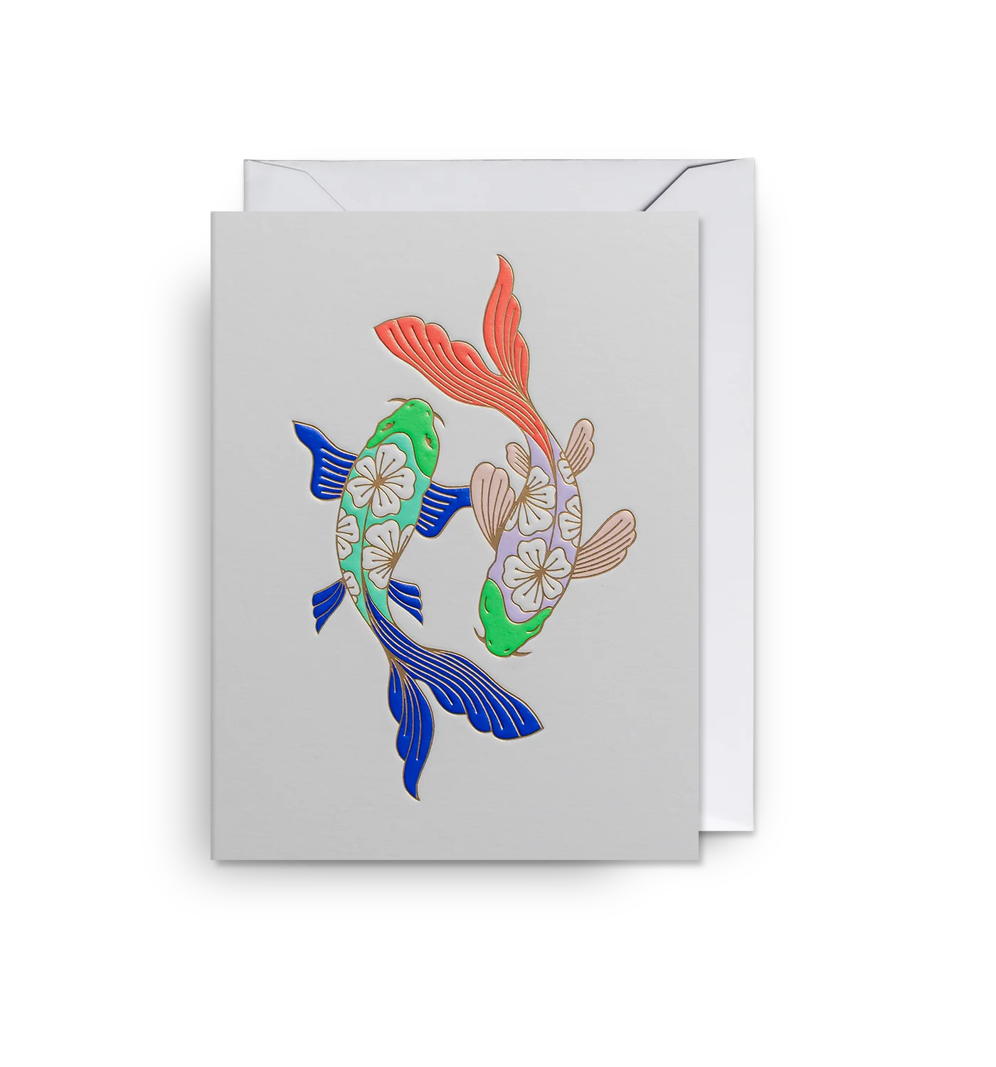 Lagom Mini Card - Floral Koi Fish