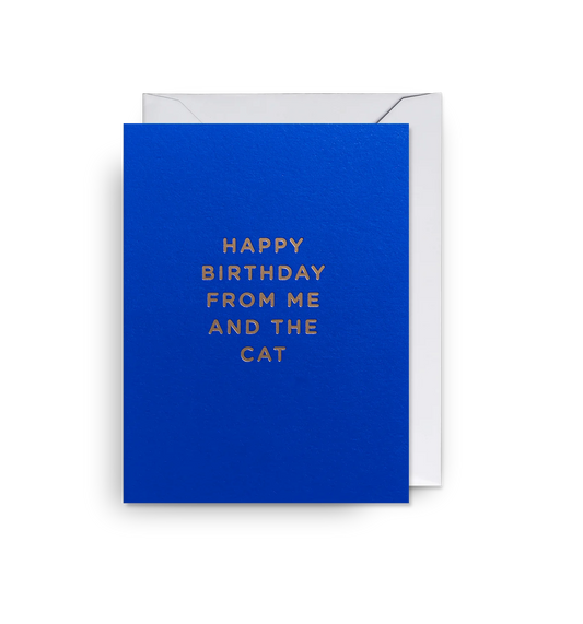 Lagom Mini Card - Happy Birthday From Me and the Cat