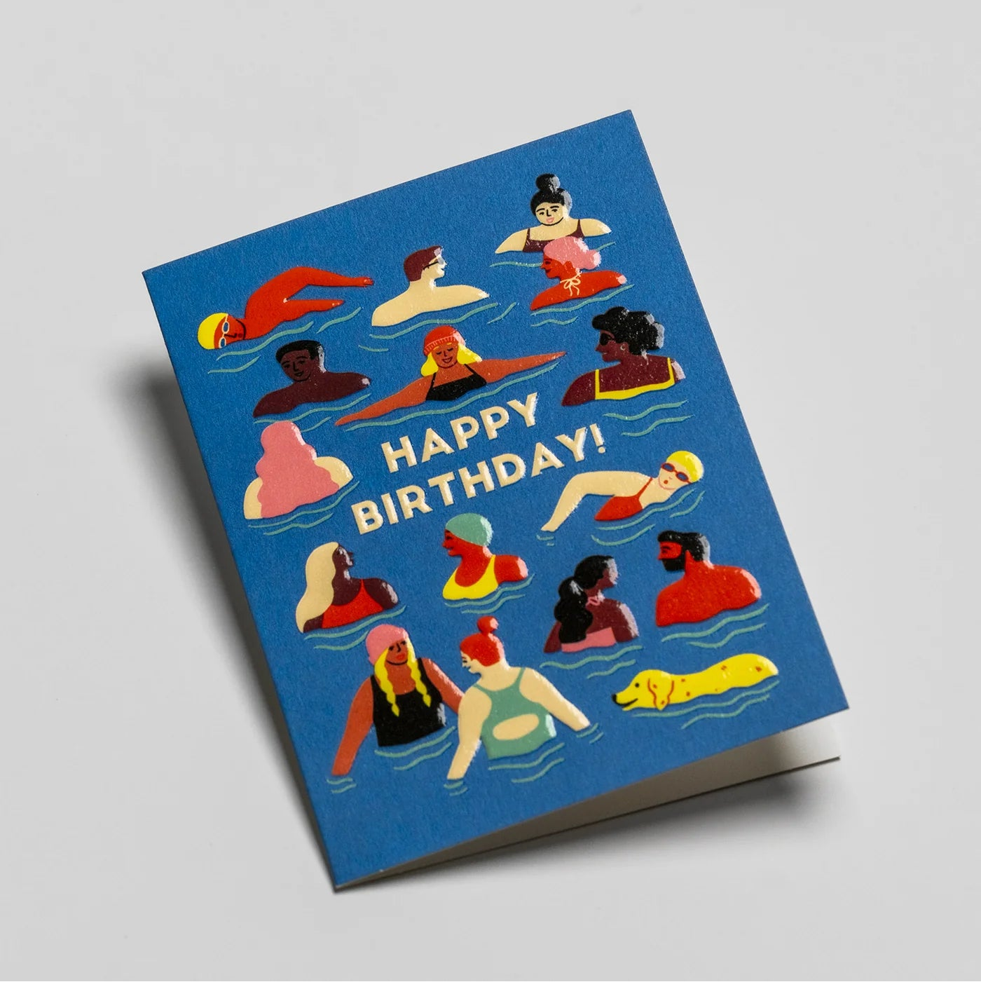 Mini Greetings Card - Happy Birthday Swimmers