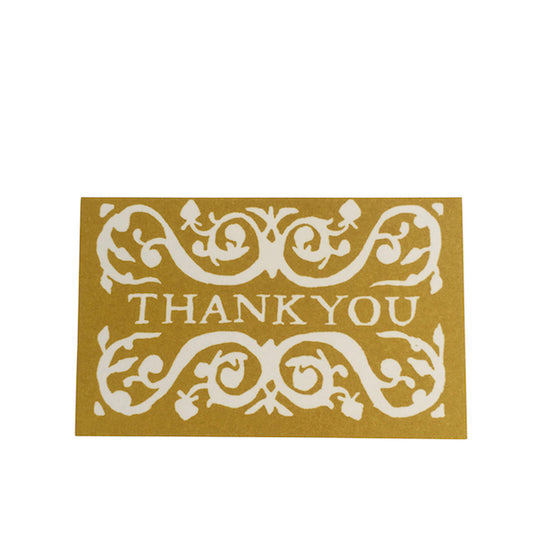 Cambridge Imprint Pack of 6 Mini Thank You Cards - Mustard