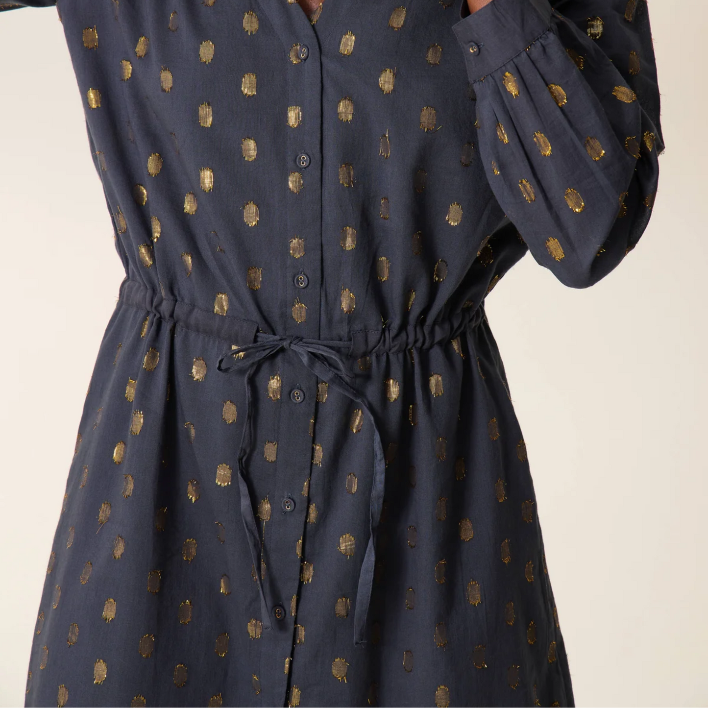 Leon and Harper Remedy Dress - Black with Gold Dots