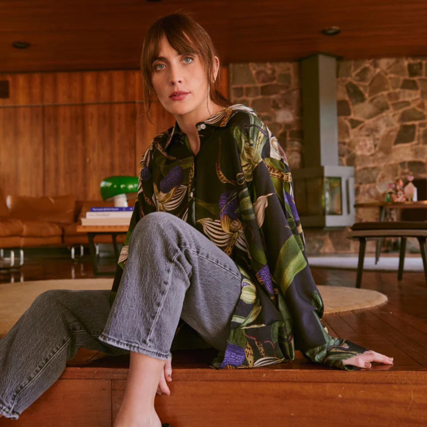 Oversized Shirt - Orchid Black