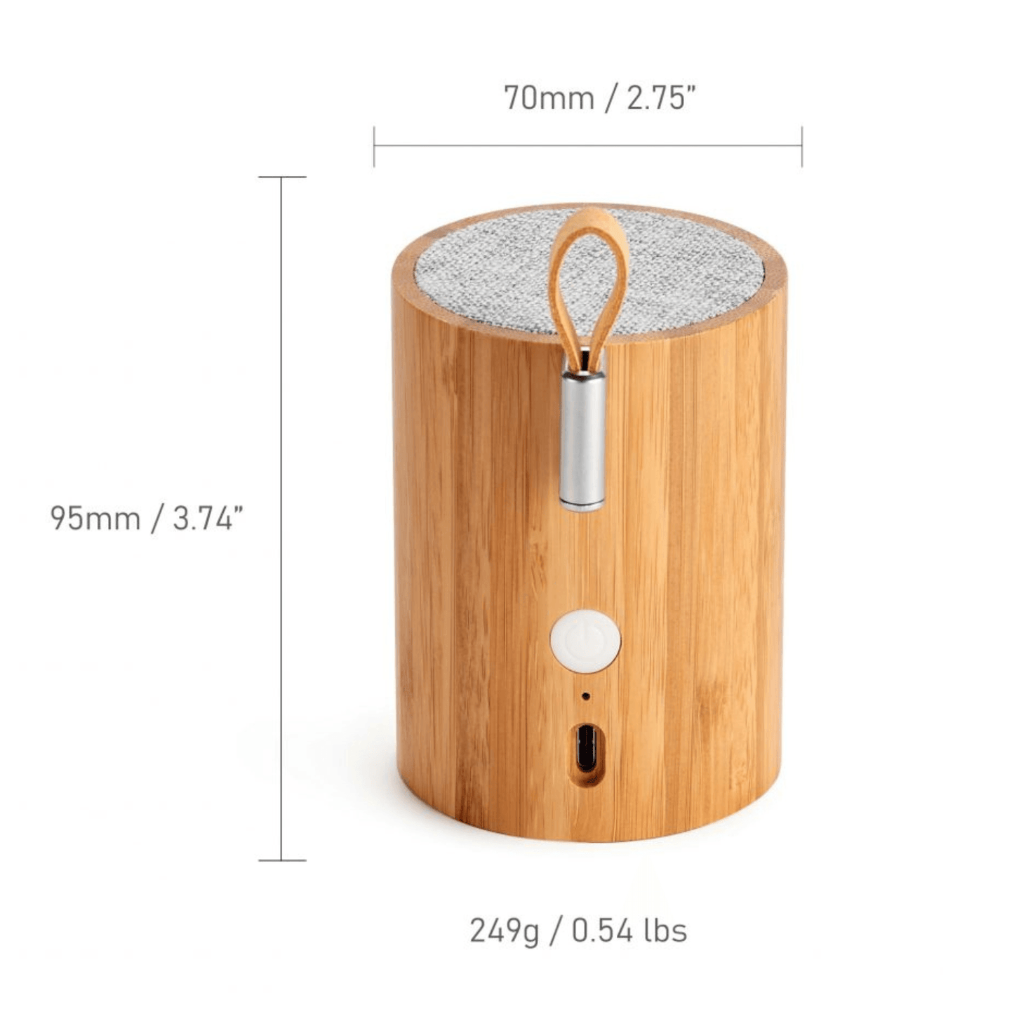 Gingko Electronics Drum Light Bluetooth Speaker - Bamboo