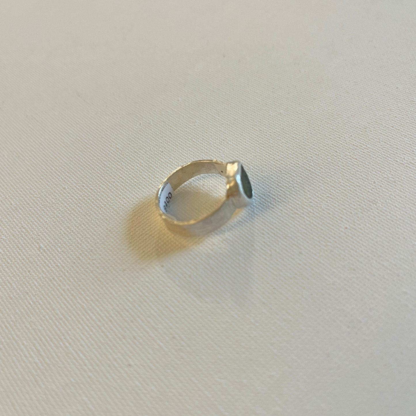 Small Sea Glass Ring - Lime Green