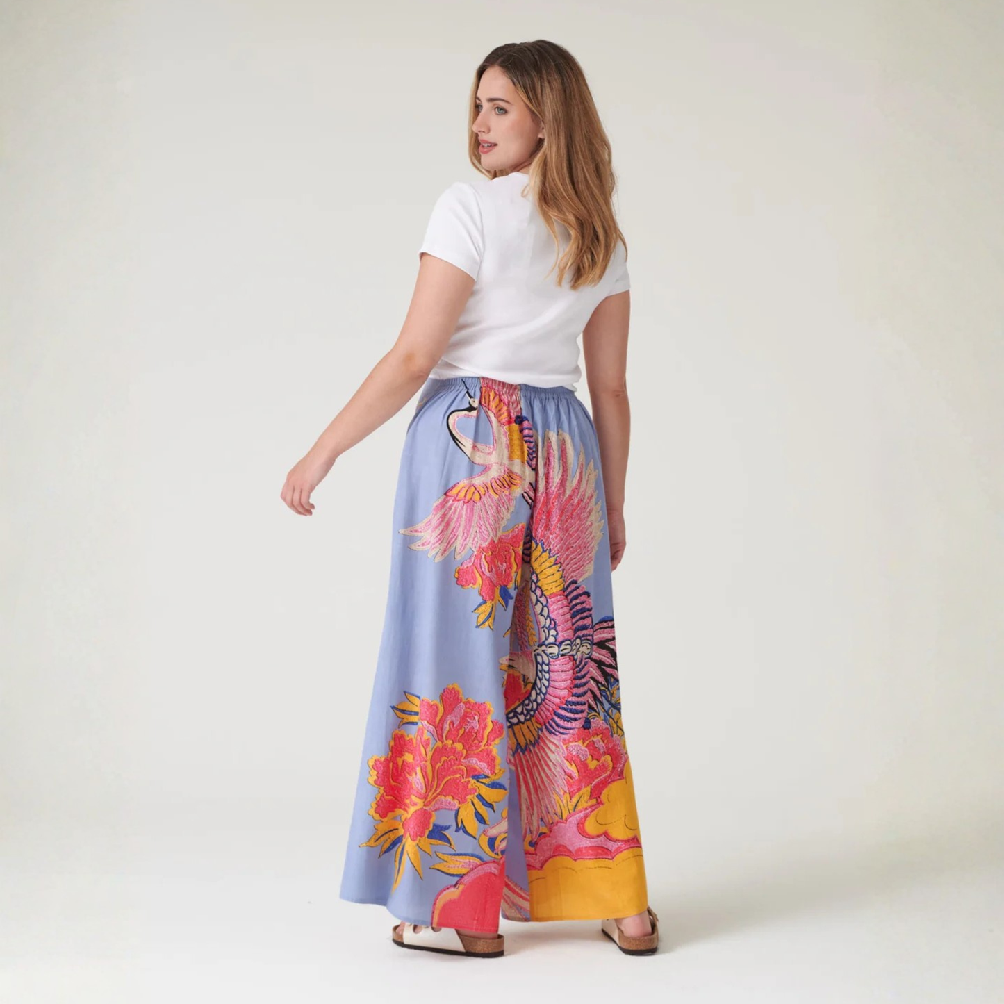 Palazzo Pants - Crane Periwinkle