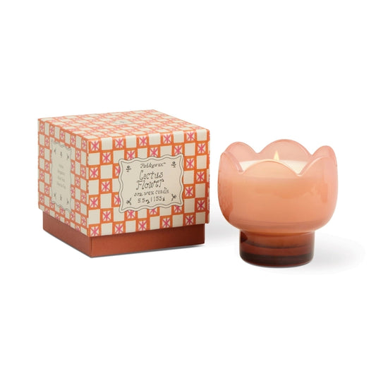 Tulip Glass Candle - Cactus Flower