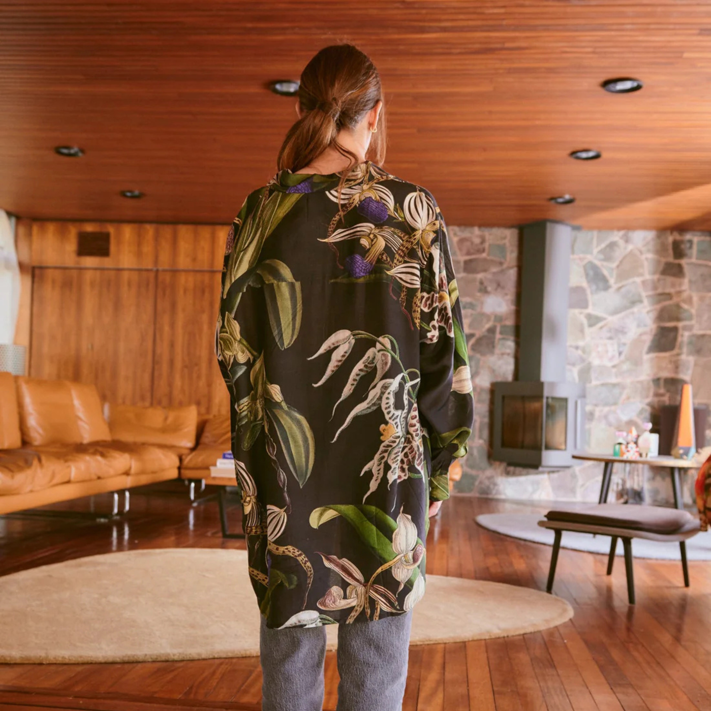 Oversized Shirt - Orchid Black