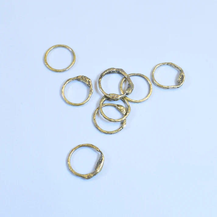 Textured Stacking Ring - Brass