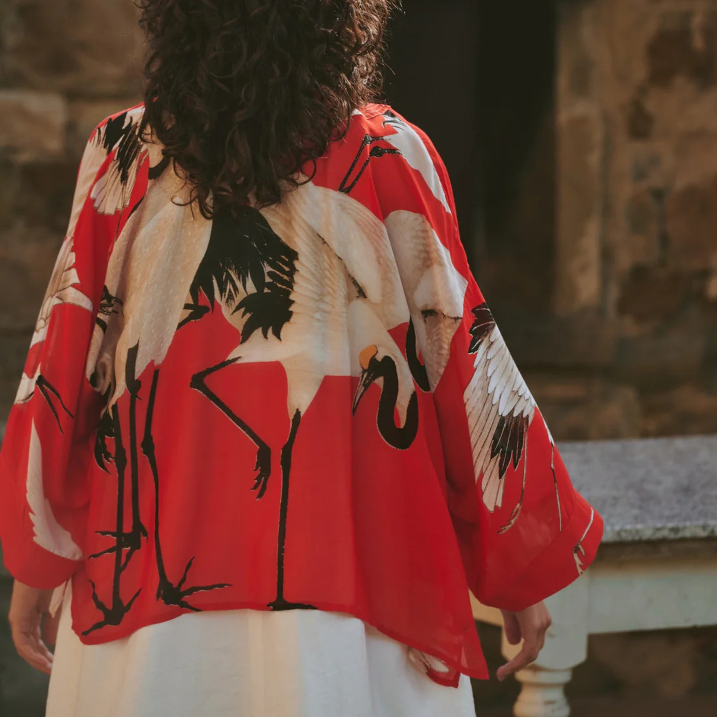 Kimono - Stork Scarlet Red
