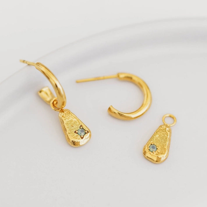 Gold Hoop Stud Earrings - Aya