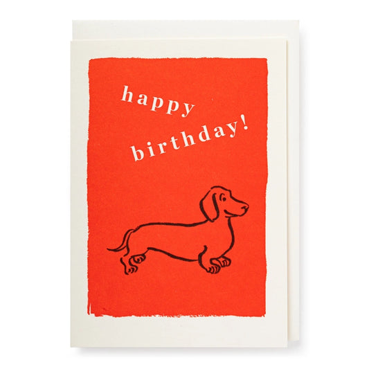 Mini Greetings Card - Birthday Sausage Dog