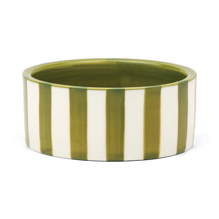 Ceramic Wine Coaster - Green Stripe
