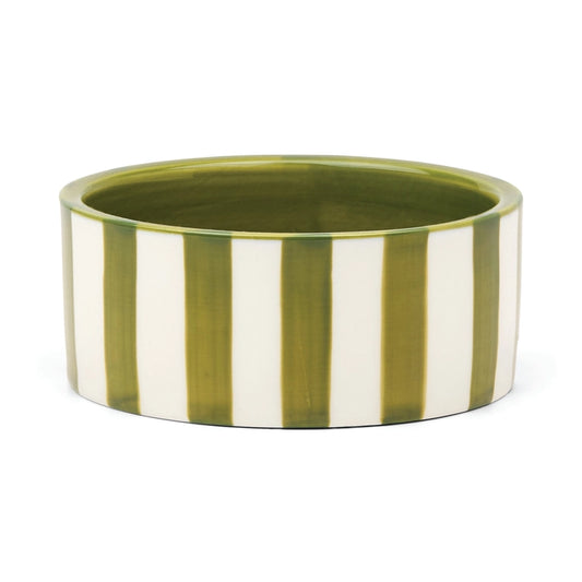 Ceramic Wine Coaster - Green Stripe