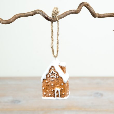 Ceramic Hanging Decoration - Gingerbread House