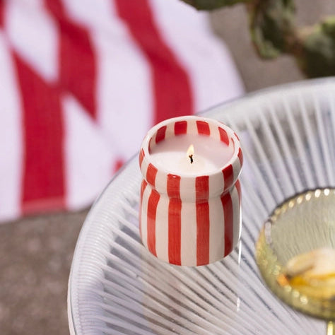 Cabana Stripe Candle - Hibiscus Bay