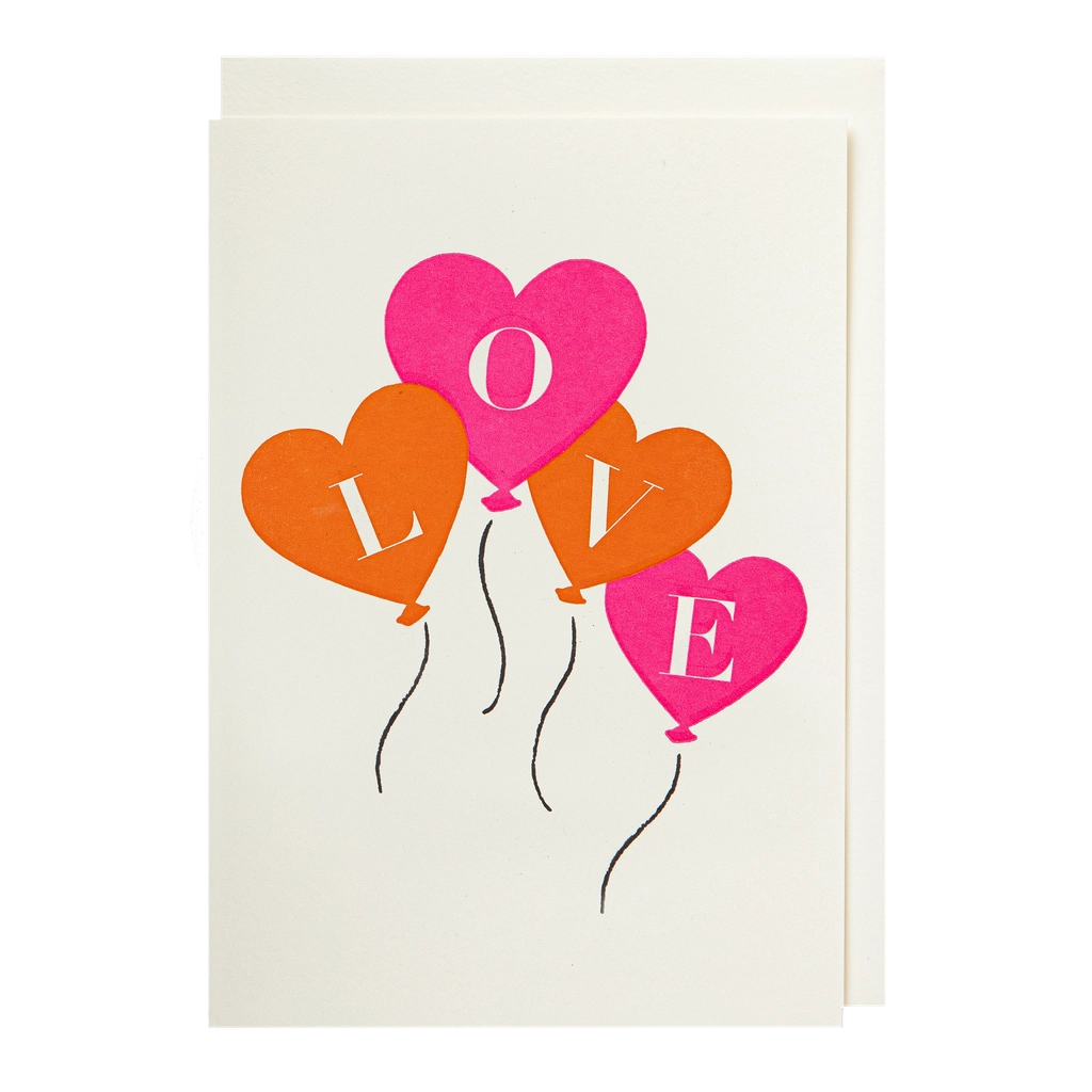 Greetings Card - Love Balloons