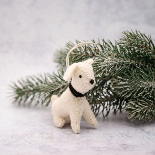 Felt Dog Tree Decoration