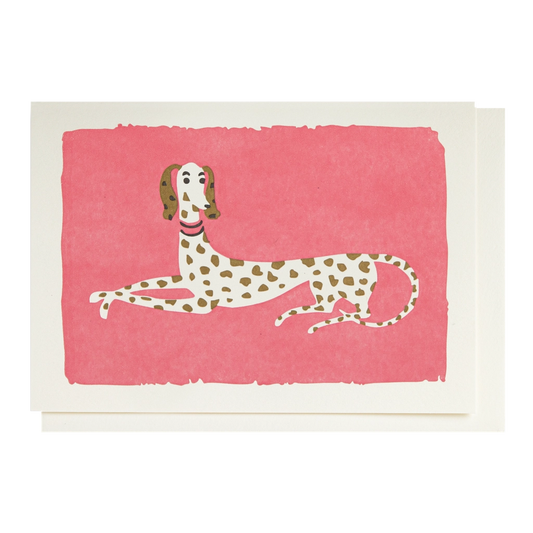 Mini Greetings Card - Spotty Dog