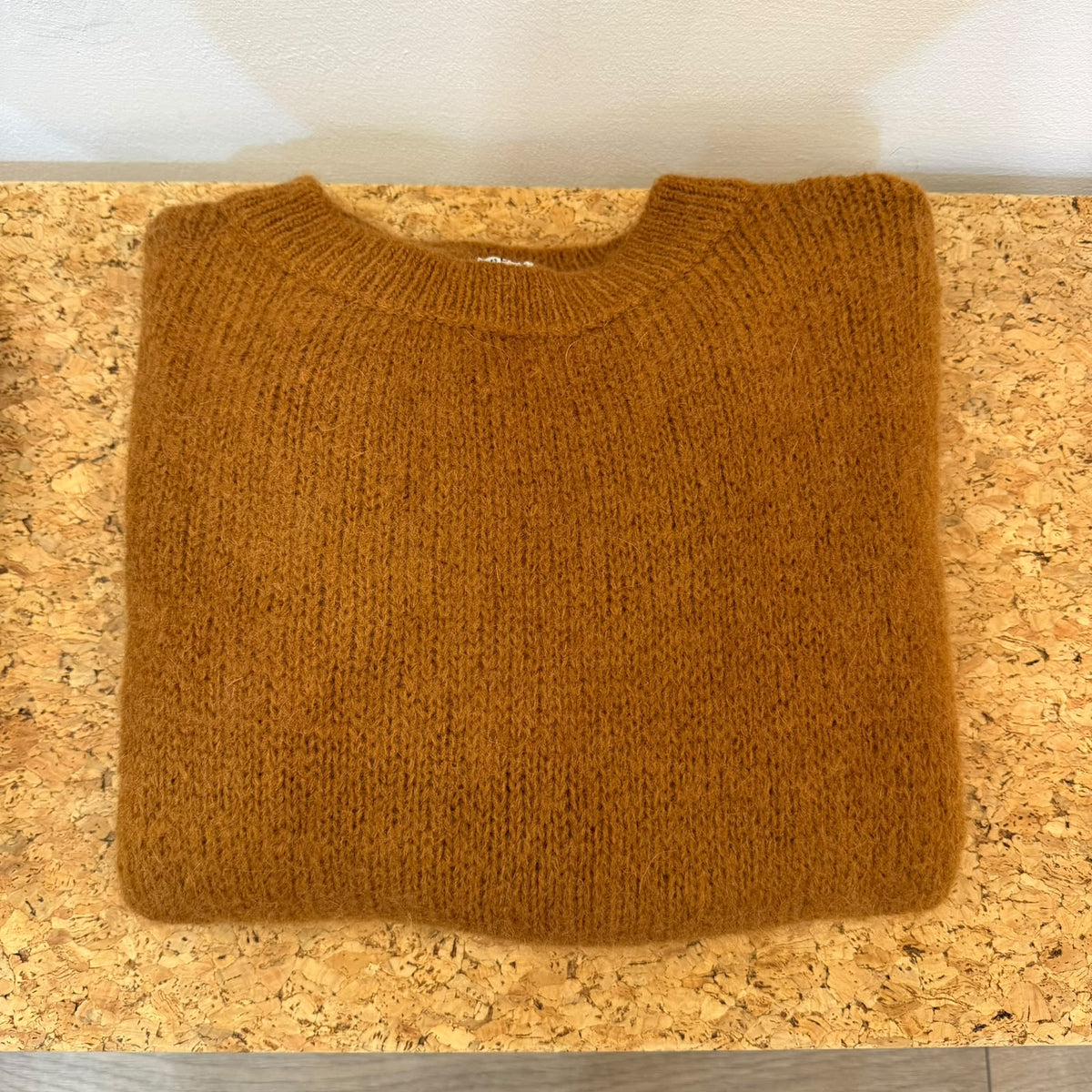 Cropped Mohair Jumper - Rust