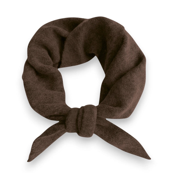 Wool Blend Triangle Neck Scarf - Brown