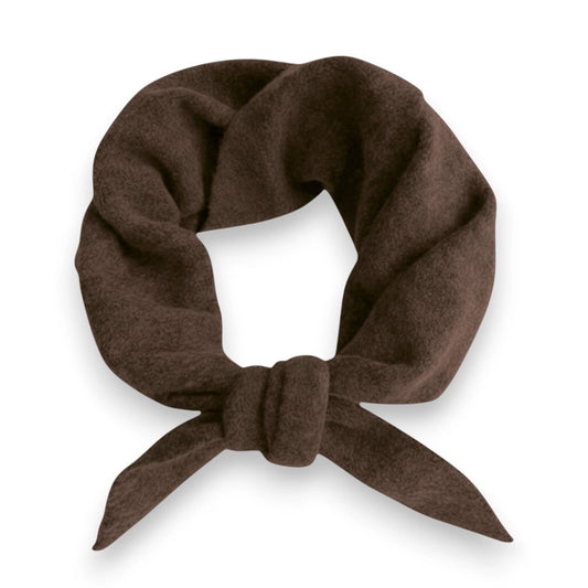Wool Blend Triangle Neck Scarf - Brown